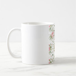 Blush Pink Peony Wedding Floral Pattern Coffee Mug