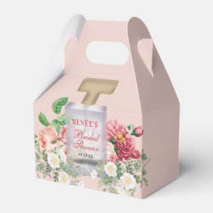 Blush Pink Perfume Bottle Floral Bridal Shower  Favour Box