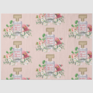 Blush Pink Perfume Bottle Floral Bridal Shower  Tissue Paper