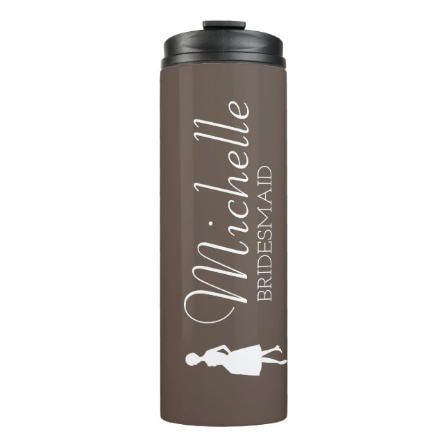 Blush Pink Personalised Bridesmaid  Thermal Tumble Thermal Tumbler (Front)