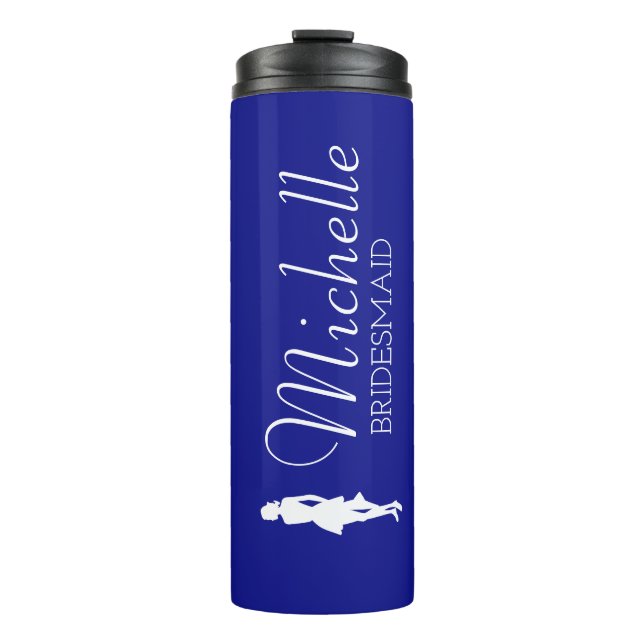 Blush Pink Personalised Bridesmaid  Thermal Tumble Thermal Tumbler (Front)