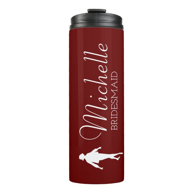 Blush Pink Personalised Bridesmaid  Thermal Tumble Thermal Tumbler (Front)