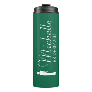 Blush Pink Personalised Bridesmaid Thermal Tumbler