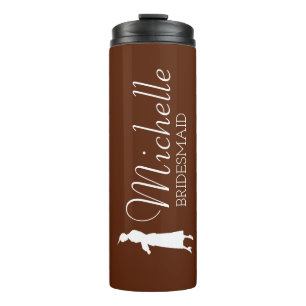 Blush Pink Personalised Bridesmaid Thermal Tumbler