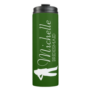 Blush Pink Personalised Bridesmaid Thermal Tumbler