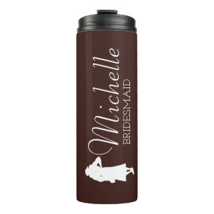 Blush Pink Personalised Bridesmaid Thermal Tumbler