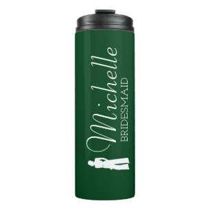 Blush Pink Personalised Bridesmaid Thermal Tumbler