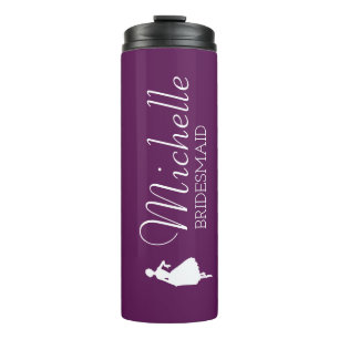 Blush Pink Personalised Bridesmaid Thermal Tumbler