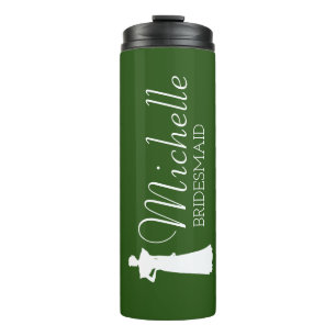 Blush Pink Personalised Bridesmaid  Thermal Tumbler
