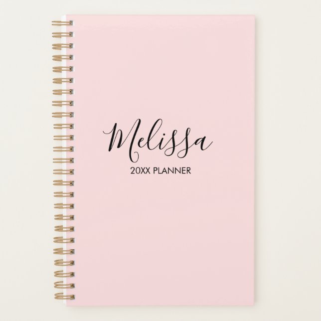Blush Pink Personalised Planner (Front)