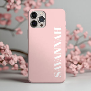 Blush Pink personalized name simple  iPhone 13 Pro Max Case