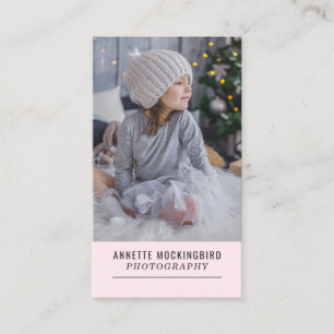 Blush Pink Photo Elegant Photography Business Card