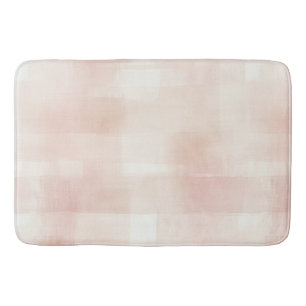 Blush Pink Plaid Stripes Bath Mat