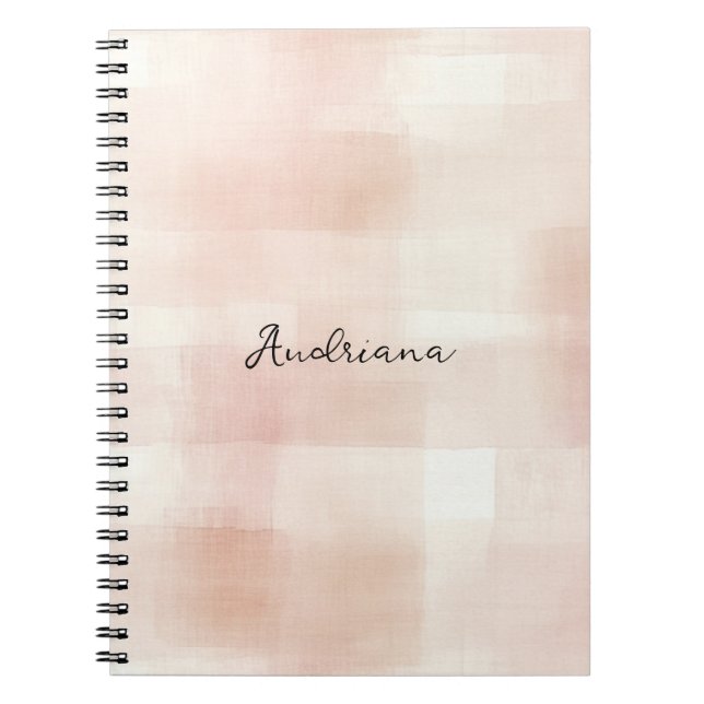 Blush Pink Plaid Stripes   Notebook (Front)