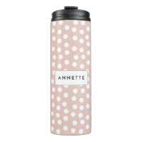 Blush pink polka dots