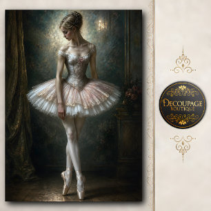 Blush Pink Prima Ballerina Portrait Tissue Paper