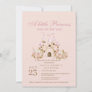 Blush Pink Princess Baby Shower Invitation
