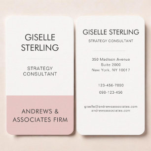 Blush Pink Professional Business Card