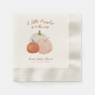 Blush Pink Pumpkin Baby Shower Napkins