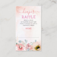 Blush Pink Pumpkin Fall Diaper Raffle Ticket