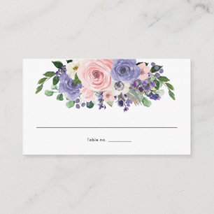 Blush Pink Purple Lavender Floral Wedding Enclosure Card