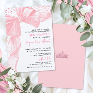 Blush Pink Quinceanera Invitation
