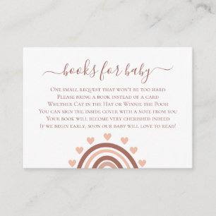 Blush Pink Rainbow Baby Book Request Enclosure Card
