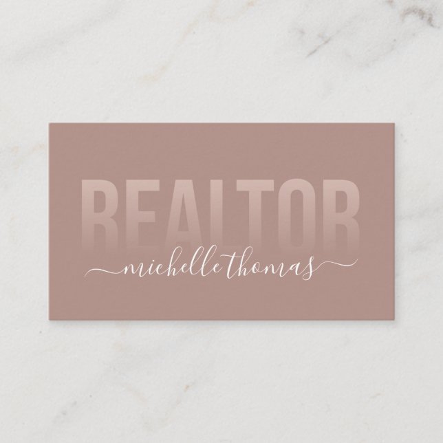 Blush Pink Realtor Real Estate Professional Photo Business Card (Front)