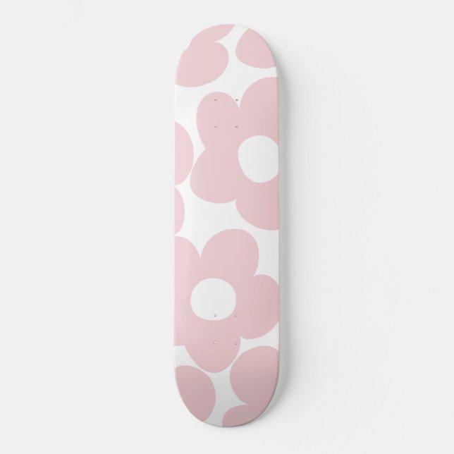 Blush Pink Retro Daisies #1 #decor #art Skateboard (Front)