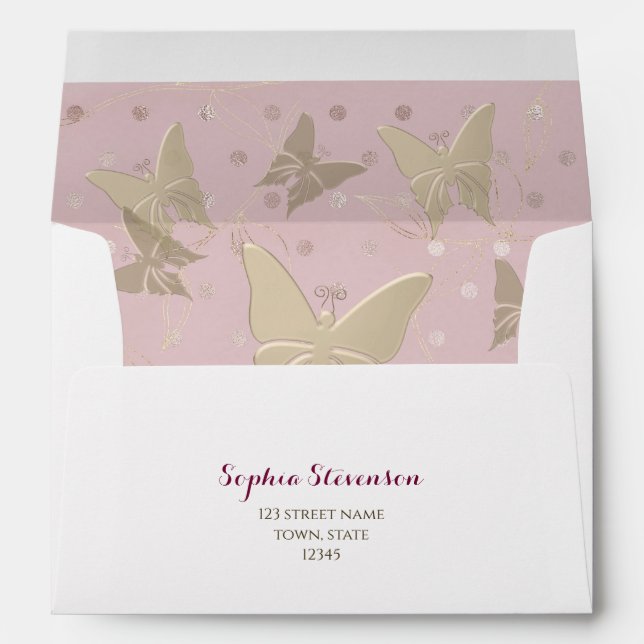 Blush Pink Return Address Envelope (Back (Bottom))