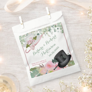 Blush Pink Romantic Floral Wedding Favour Bags