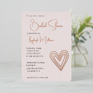 Blush Pink Romantic Layered Heart Bridal Shower