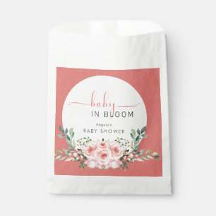 Blush Pink Rose Baby in Bloom Shower Favour Bags