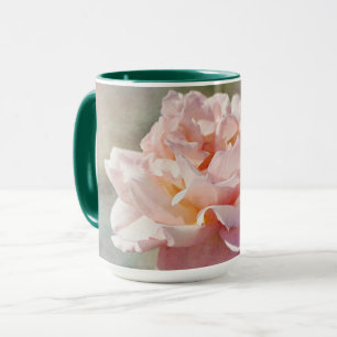 Blush Pink Rose flower Art Mug Cup