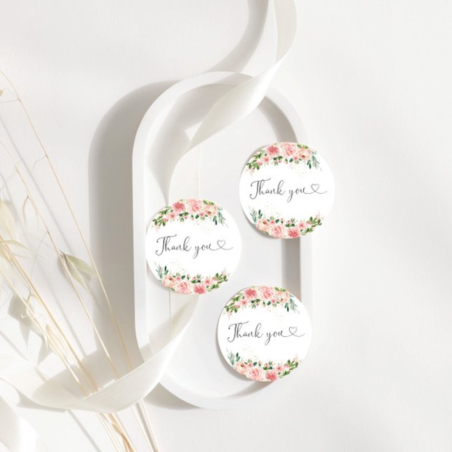 Blush Pink Rose Gold Bridal Shower Gift Tag (Creator Uploaded)