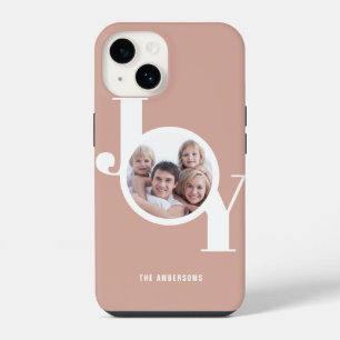 Blush Pink Rose Gold Custom Photo iPhone 14 Case