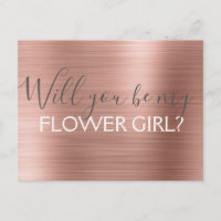 Blush Pink - Rose Gold Elegant Flower Girl