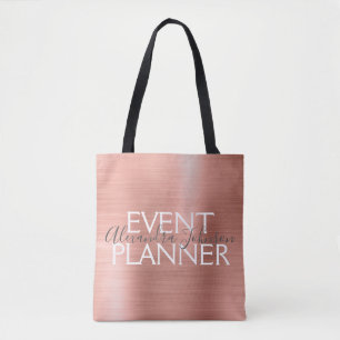 Blush Pink - Rose Gold Foil Event Planner Supplies Tote Bag