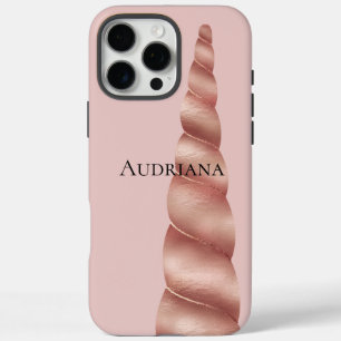 Blush Pink Rose Gold Glam Unicorn  iPhone 16 Pro Max Case