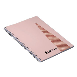 Blush Pink Rose Gold Glam Unicorn Notebook