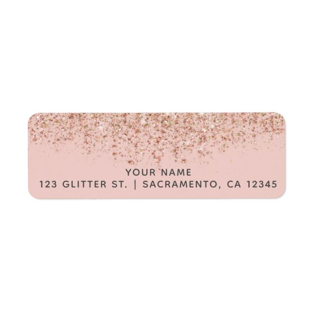 Blush Pink & Rose Gold Glitter Glam Party (Front)