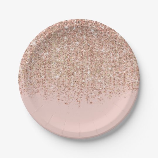 rose gold paper plates