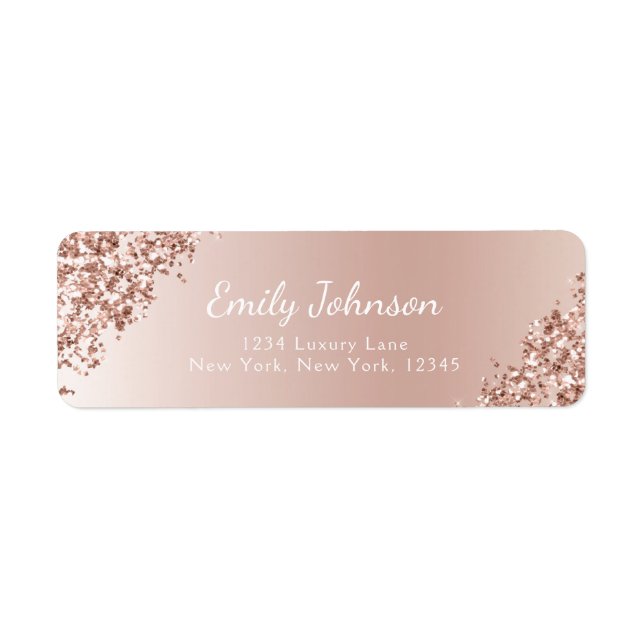 Blush Pink Rose Gold Glitter Sparkle Foil (Front)