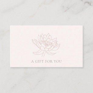BLUSH PINK ROSE GOLD LOTUS FLORAL GIFT CERTIFICATE