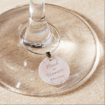 Blush Pink & Rose Gold Maid of Honour Personalised Wine Charm<br><div class="desc">Blush Pink & Rose Gold Foil Floral Border Wedding Design with hand drawn flowers, Leaves, and watercolor background. A Chic and Modern Look for a spring or summer wedding, with soft colour palette : Blush Pink, and rose gold faux foil details. Hand drawn Floral elements, Modern trendy Script Font -...</div>
