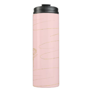 Blush Pink,Rose Gold Marble Thermal Tumbler