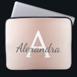 Blush Pink Rose Gold Metallic Ombre Monogram<br><div class="desc">Blush Pink Rose Gold Metallic Modern and Elegant Monogram Case. This case can be customised to include your initial and first name and makes a great girly Christmas or Sweet 16 Birthday gift.</div>