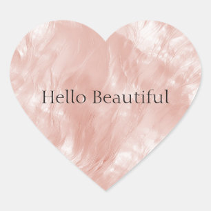 Blush Pink Rose Heart Sticker
