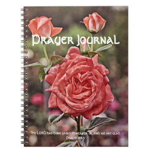 Blush Pink Rose Prayer Journal Psalm 126:3