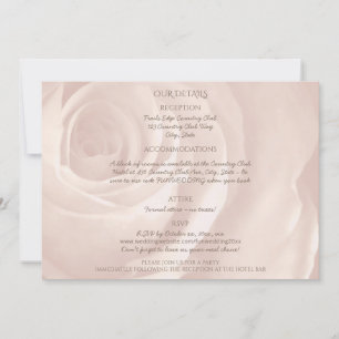 blush pink rose simple elegant wedding details
